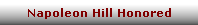 Napoleon Hill Honored